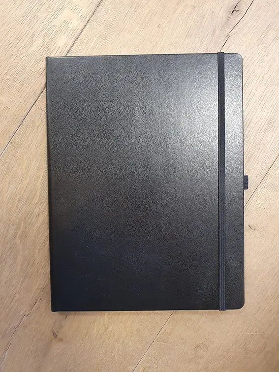 Hoogstins notebook hardcover A4 line Black