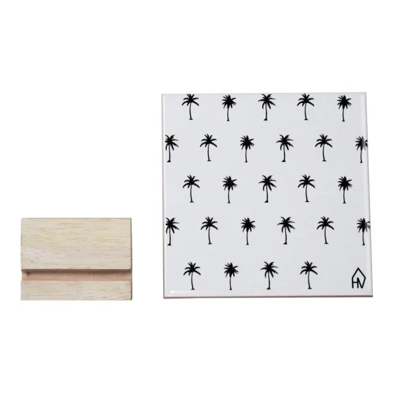 Housevitamin | Decoratieve tegel Palmbomen | Keramiek | Wit