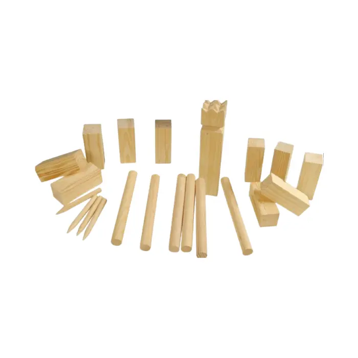 Houten Kubb Werpspel – Complete Set van 11