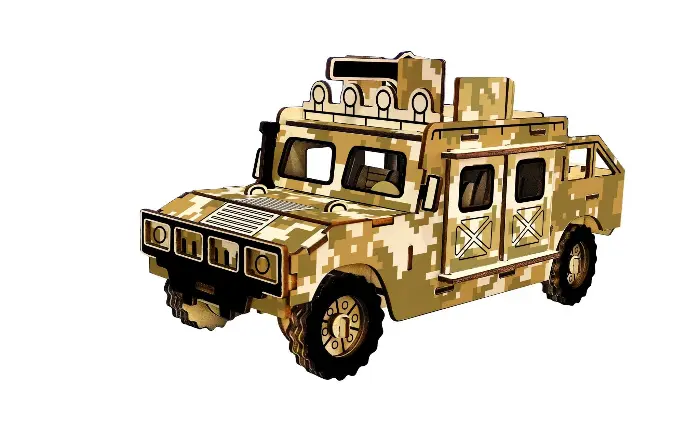 Houten Puzzel Kit Jeep