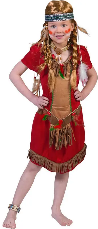 Indiaanse Red Hawk Girl mt.164