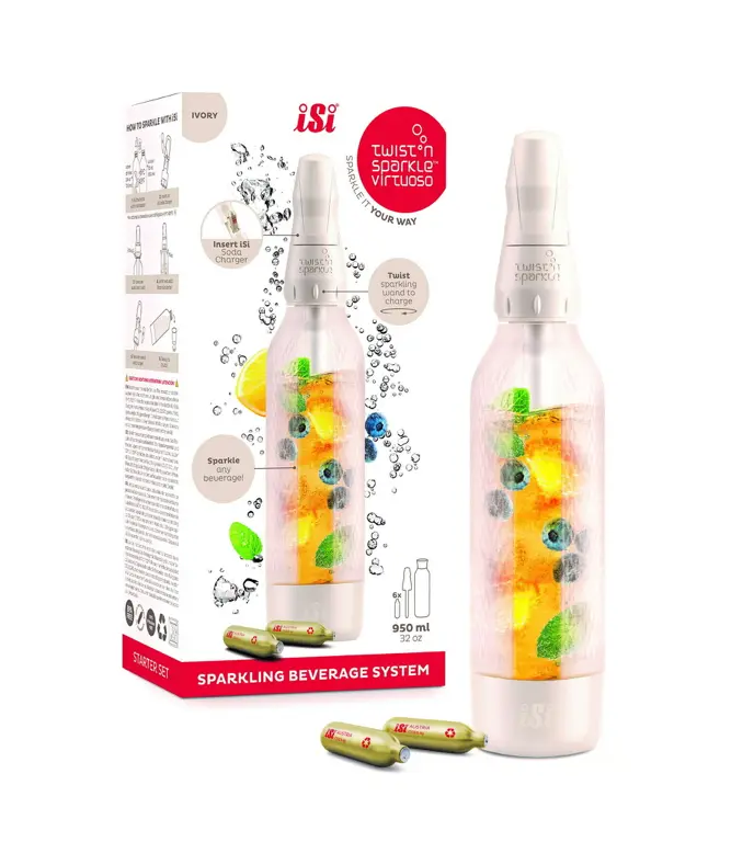 iSi Twist'n Sparkle Virtuoso Startset - 0,95 liter - Ivoor