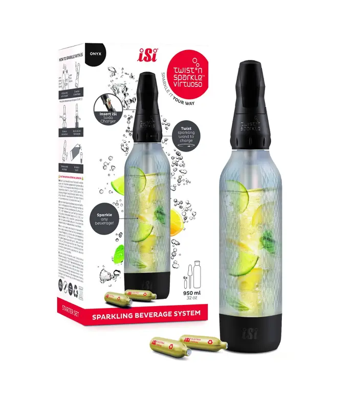 iSi Twist'n Sparkle Virtuoso Startset - 0,95 liter - Onyx