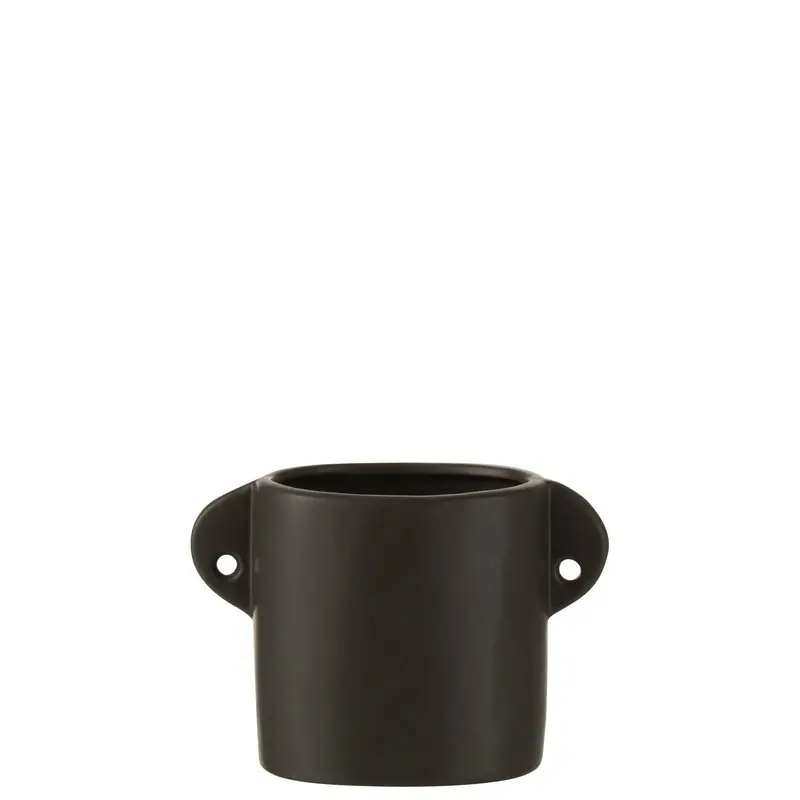 J-Line Pot Renaissance Keramiek Zwart