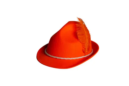 Jagershoedje Tirol oranje eenvoudig