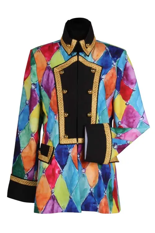 Jas print Coloured dame mt. XS