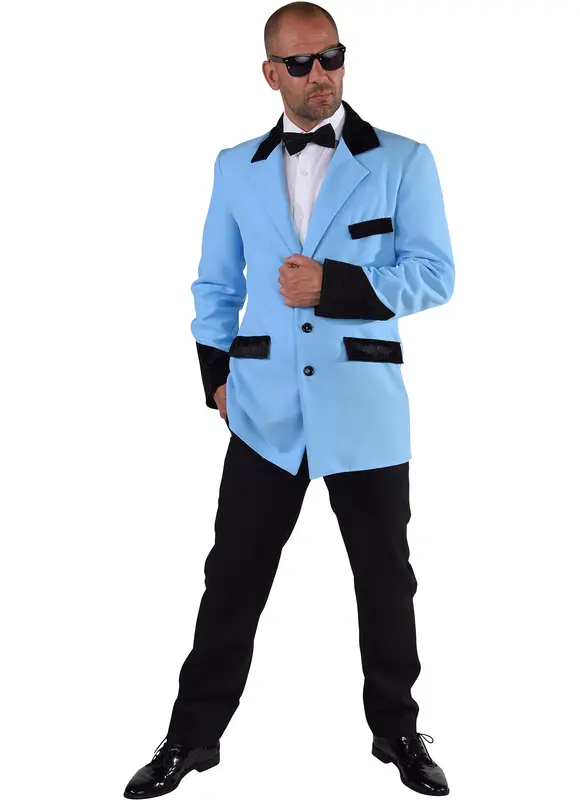 Jas Rock'n roll blauw mt. XL