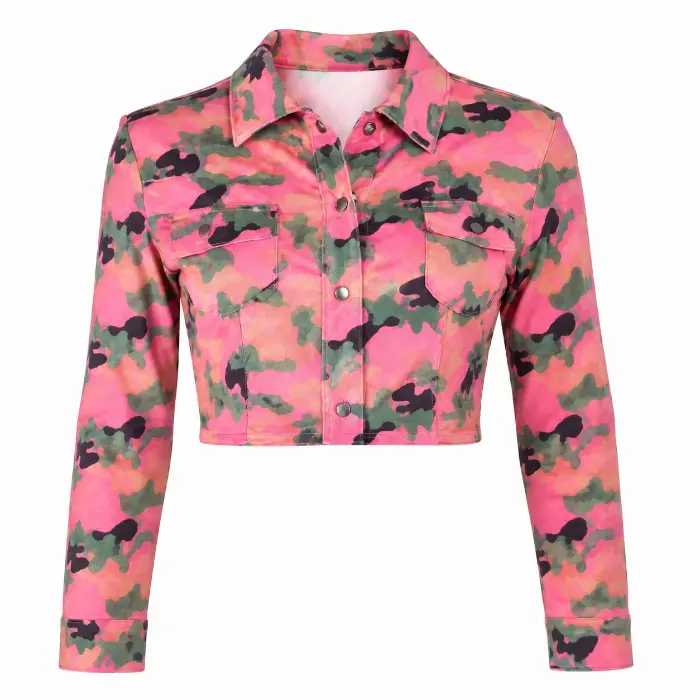 Jasje dames camouflage roze/groen maat M/L