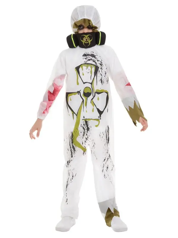 Jumpsuit BioHazard met gasmasker mt. M(130-143)