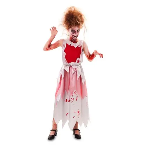 Jurk bloederige zombie 10-12 jaar (139-155cm)