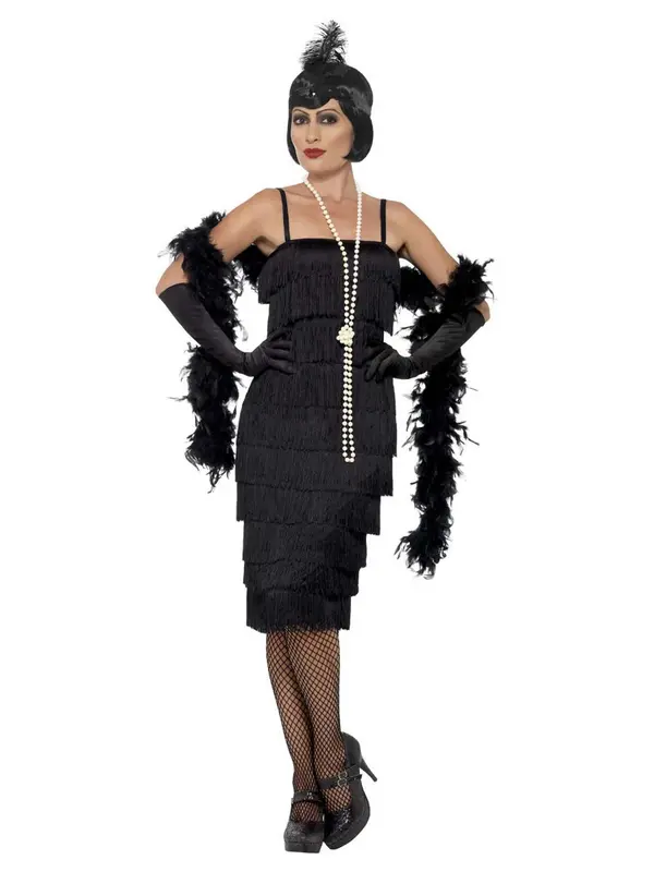 Jurk Flapper 20s zwart mt. L
