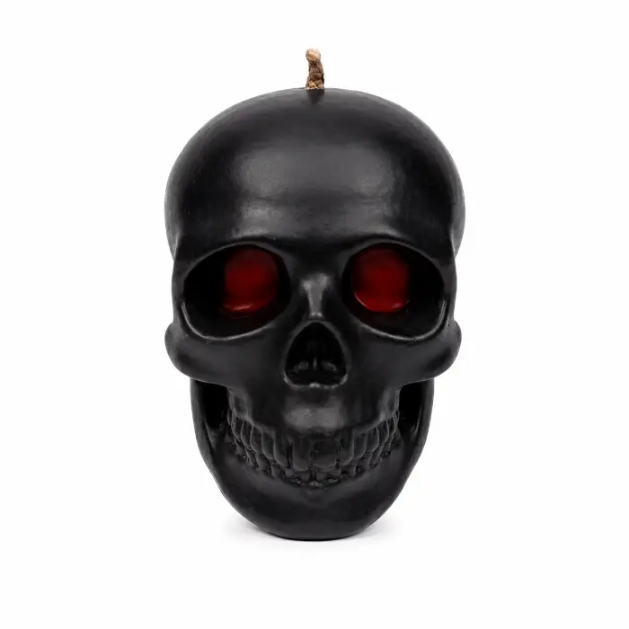 Kaars Halloween schedel zwart