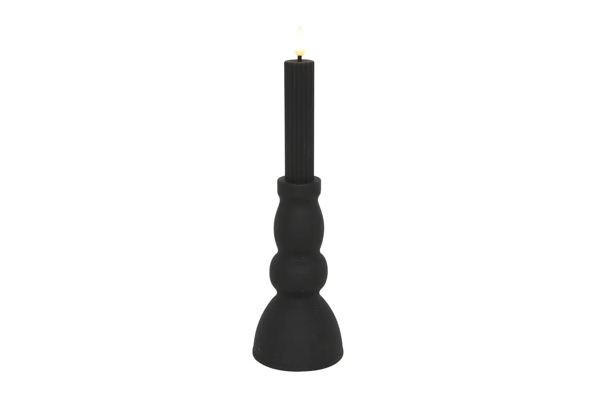 Kaars LED ro Tabe L zwart