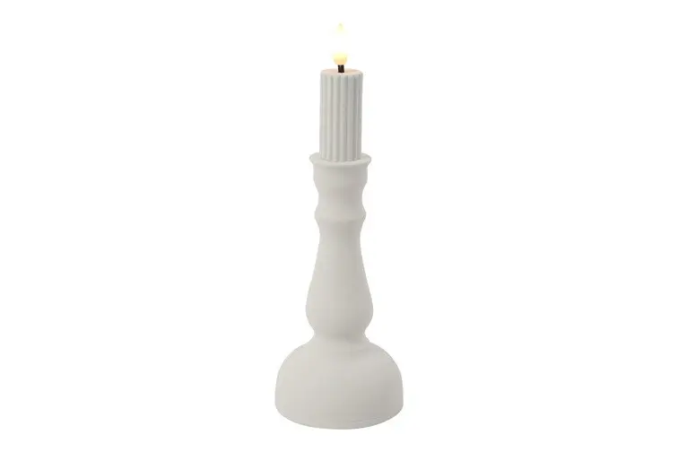 Kaars LED ro Tabe S wit-L8B8H23CM