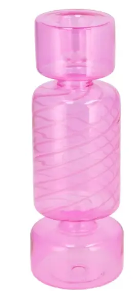 Kaarsenstandaard glas Candy - Roze