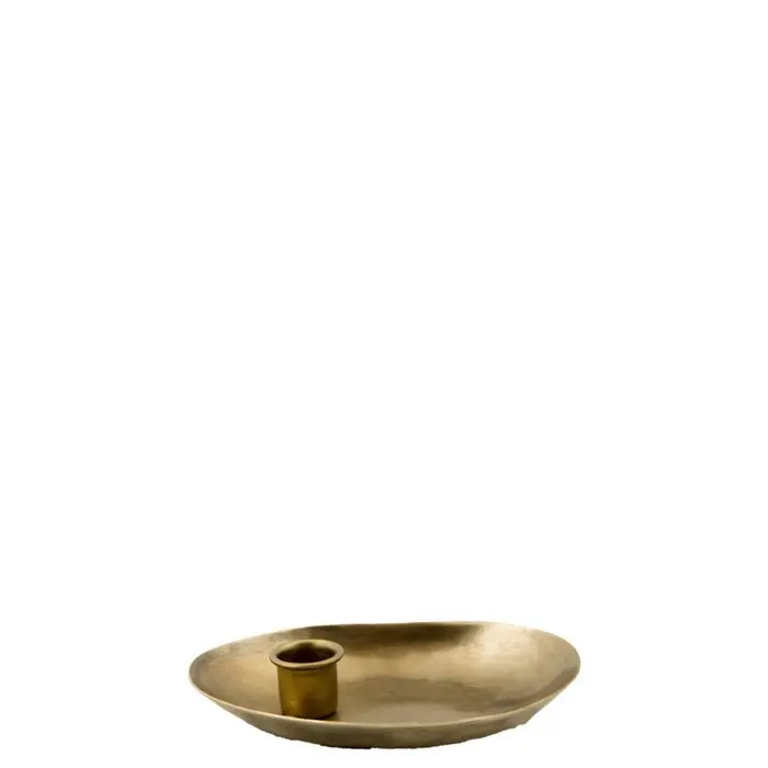 Kaarshouder - Antique Gold - 15 cm