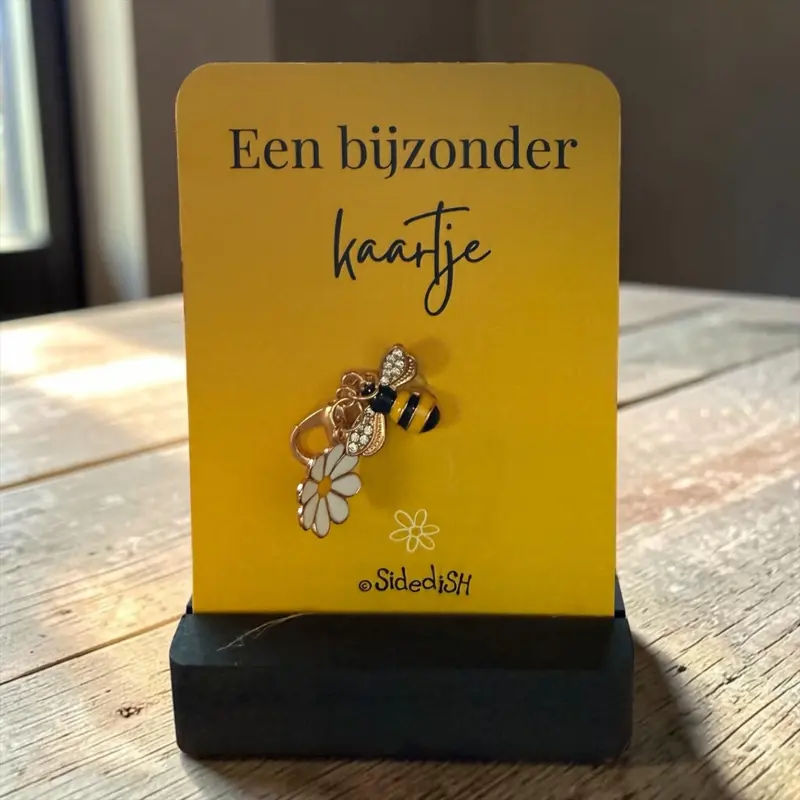 Kaartje op houdertje bijzonder kaartje