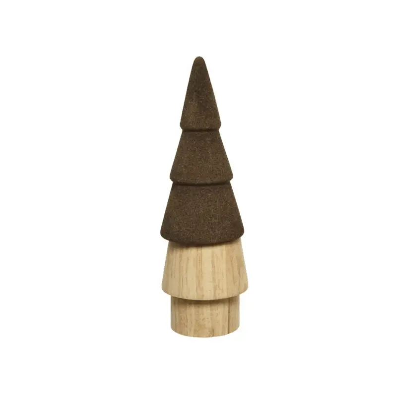 Kaemingk Kerstboom | Dolomiet en hout | Bruin