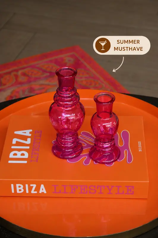 KANDELAAR LISELOT | FUCHSIA | SET VAN 2