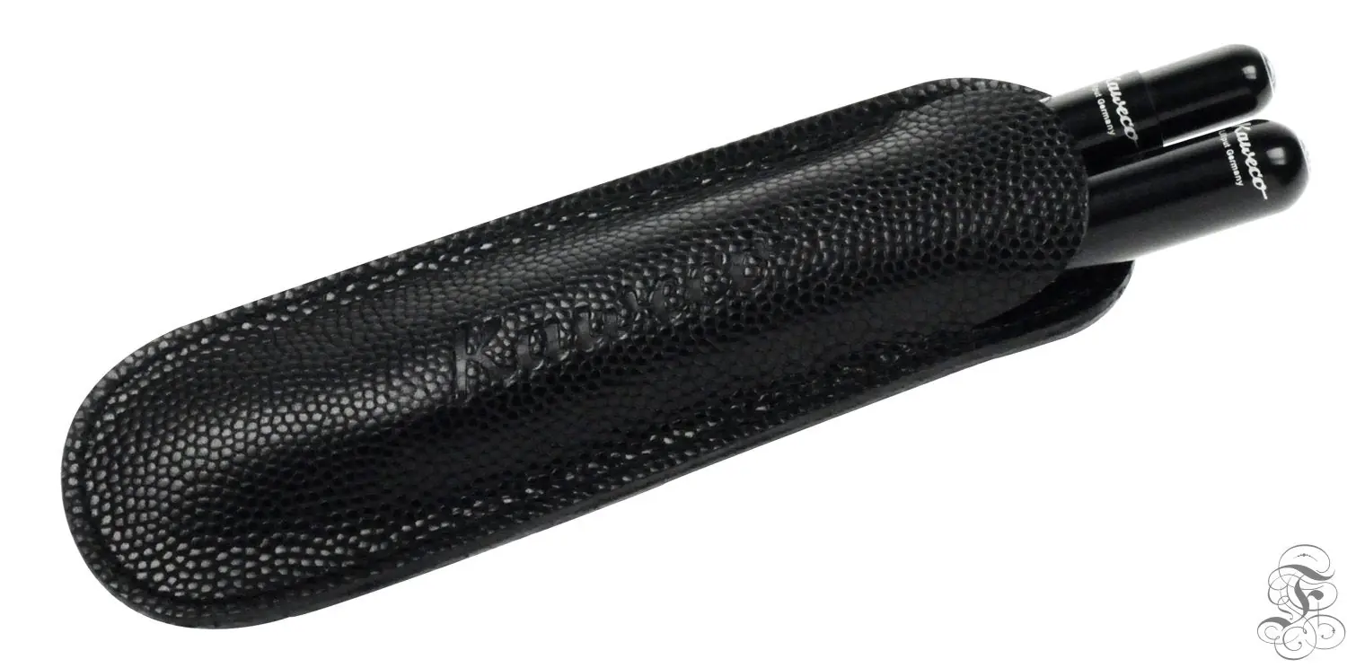 Kaweco penpouch black for 2 Liliput pens leather