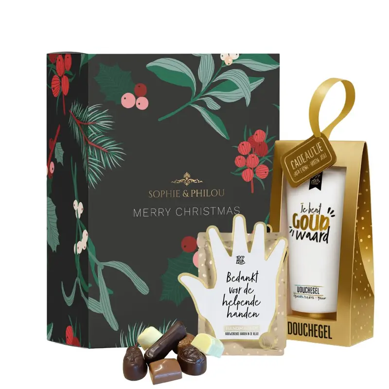 Kerstcadeaupakket Je bent goud waard – Sophie & Philou Merry Christmas