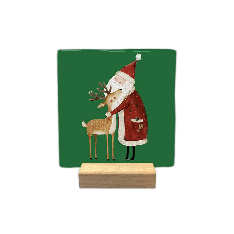 Kerstman en rendier