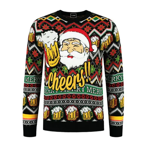 Kersttrui Santa fluffy beard, Cheers mt. XXXL