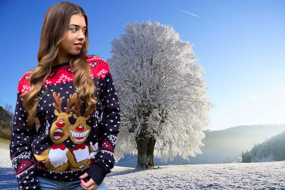 Kersttrui Singing Rudolphs mt. M