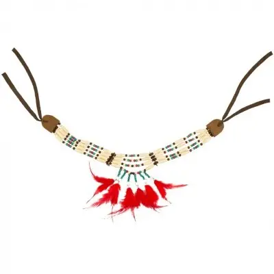 Ketting Indianen sqauw meerkleurig