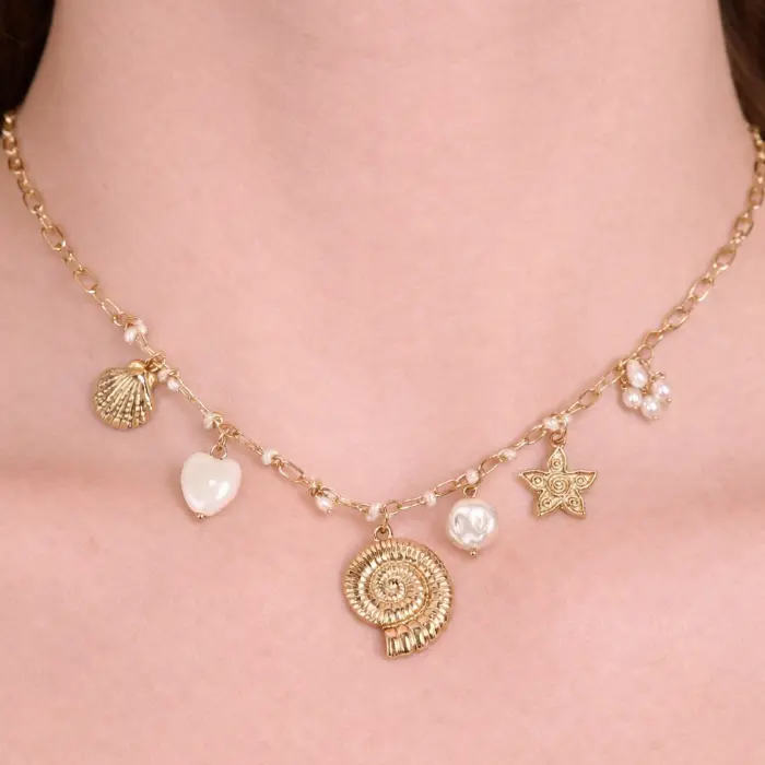 Ketting schelpen goud #591