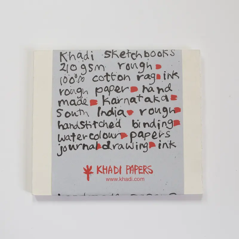 Khadi White rag paper Block book 210gr Rough 40 pages 21x25cm