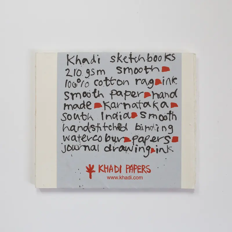 Khadi White rag paper Block book 210gr Smooth 40 pages 21x25cm