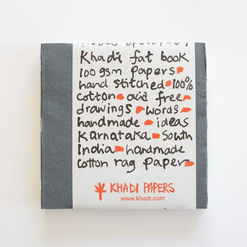 Khadi White Rag papers Fat book 100gsm 21x21cm