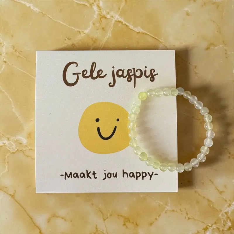 Kinderarmband Gele Jaspis – Maakt Jou Happy