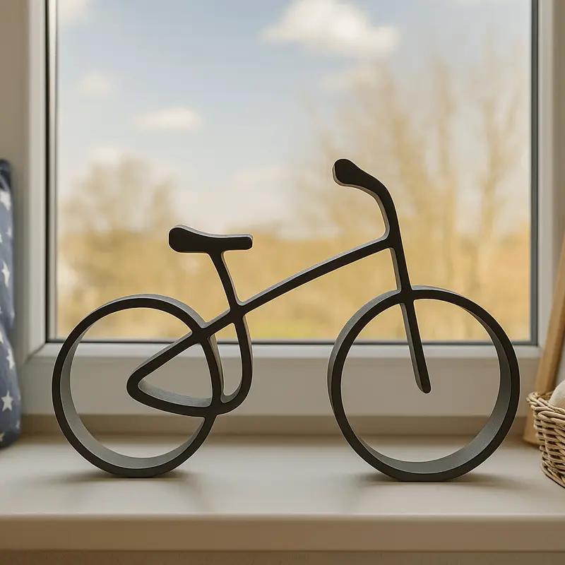 Kinderfiets Beeldje – Minimalistische Fietscadeau Decoratie
