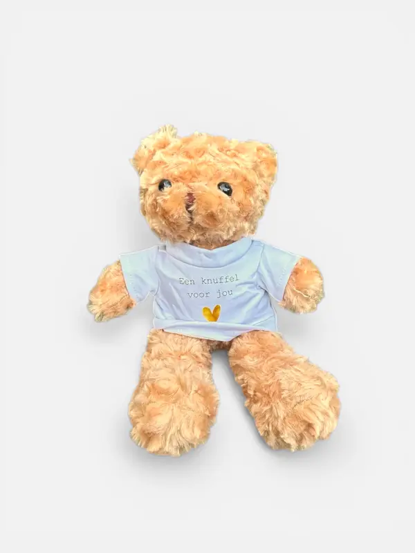 Knuffel voor jou beer met t-shirt