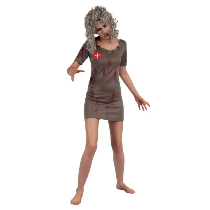 Kostuum Halloween zombie dames one size