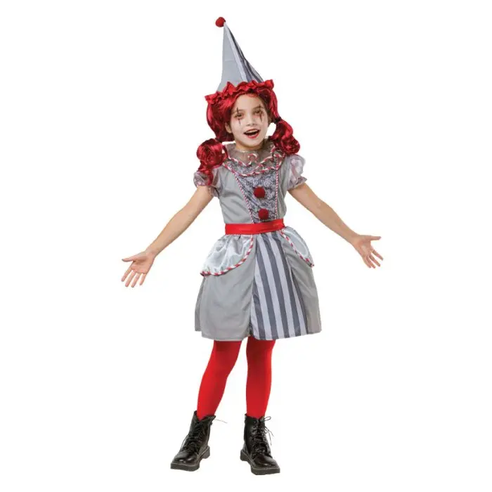 Kostuum meisjes creepy clown 8-10 years