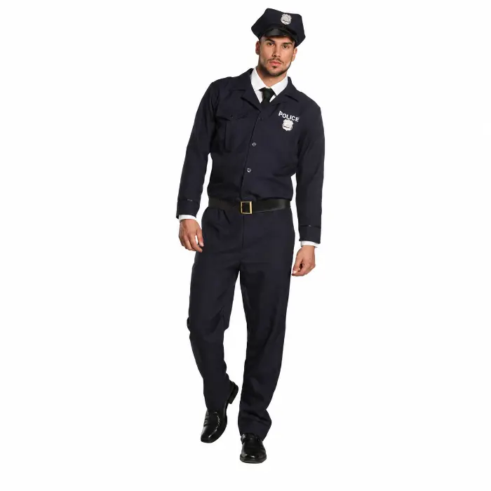 Kostuum Politie officier donkerblauw heren maat 54/56