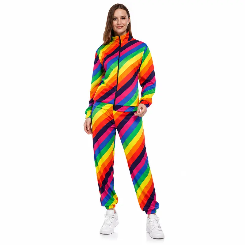 Kostuum regenboog trainingspak unisex - L/XL