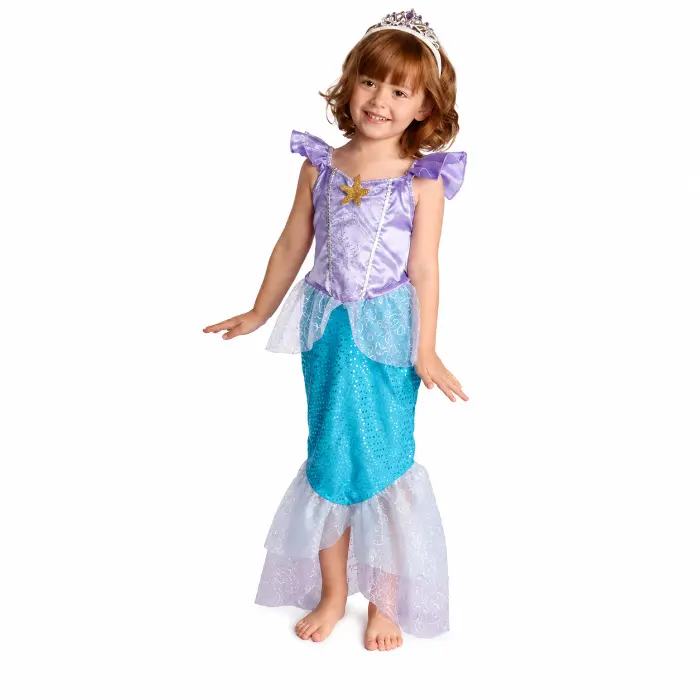 Kostuum zeemeermin blauw/lila meisje 3-4 jaar