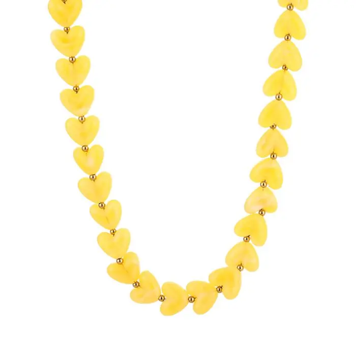 Kralenketting Amour M - Geel