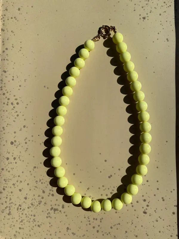 Kralenketting Ibiza S - Zacht geel
