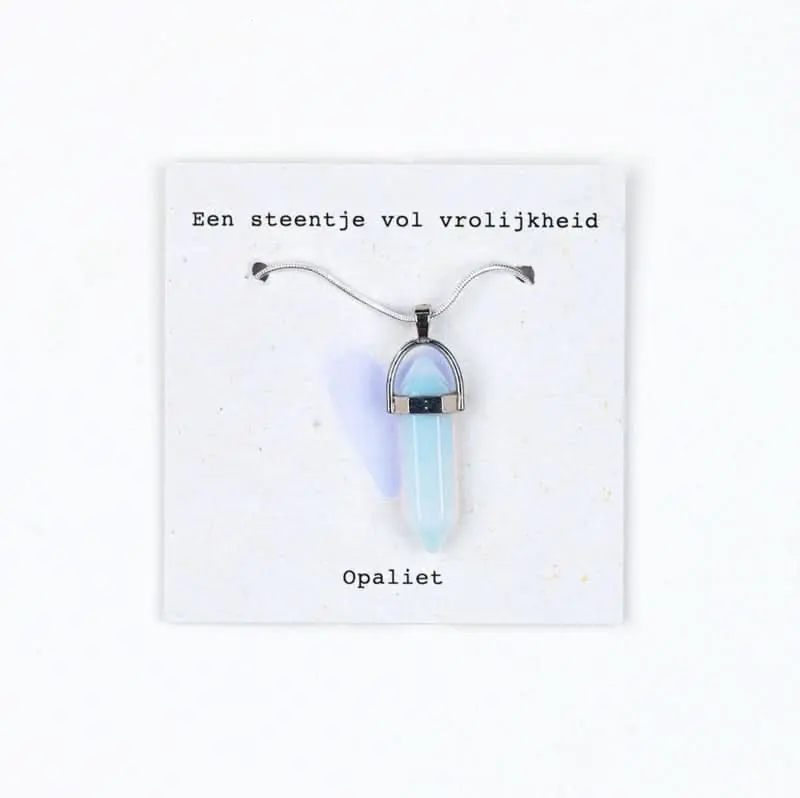 Kristalpunt ketting Opaliet