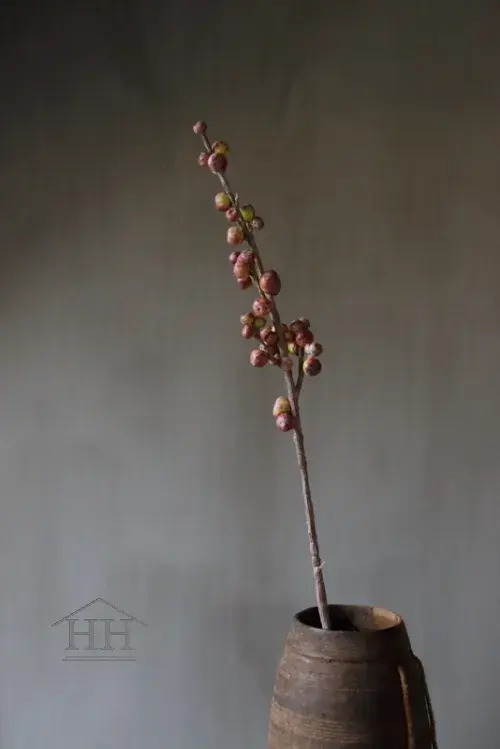 Kunst bessentak 90cm bordeaux bruin groen