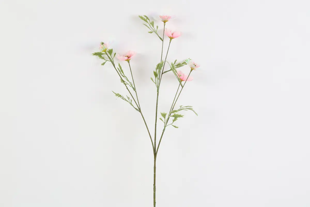 Kunst bloem Cosmos iriserend roze - L15B15H76CM