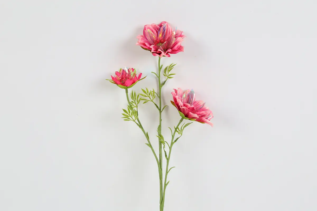 Kunst bloem Dahlia iriserend paars - L13B13H62CM