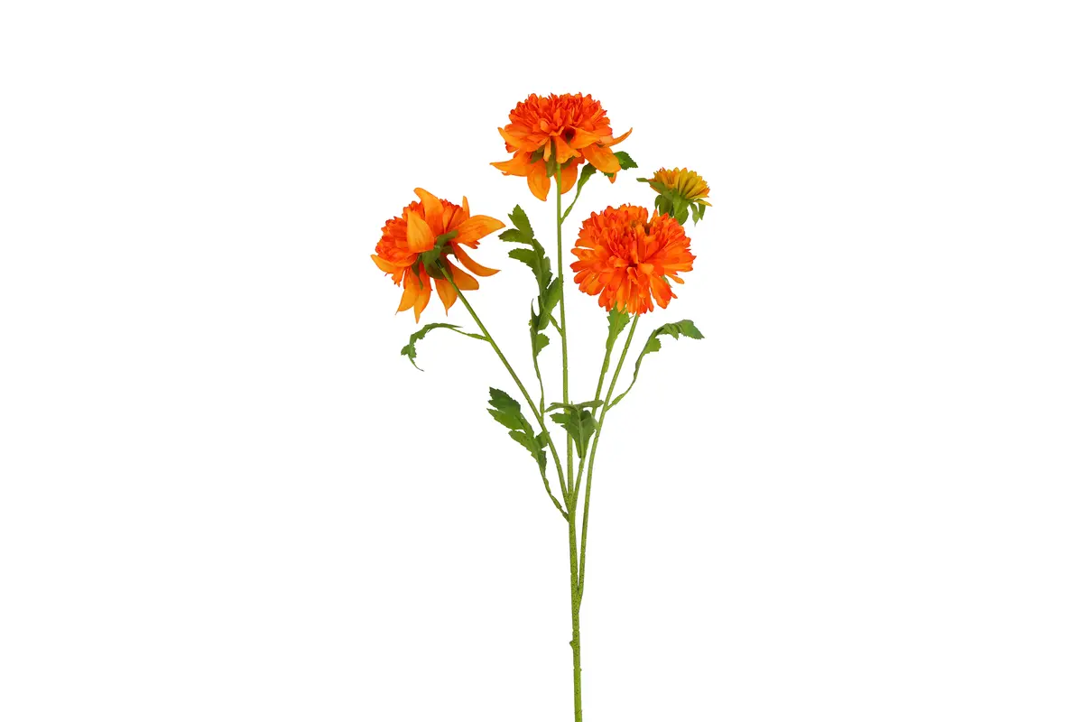 Kunst bloem Dahlia Zahra L oranje - 9B12H81CM