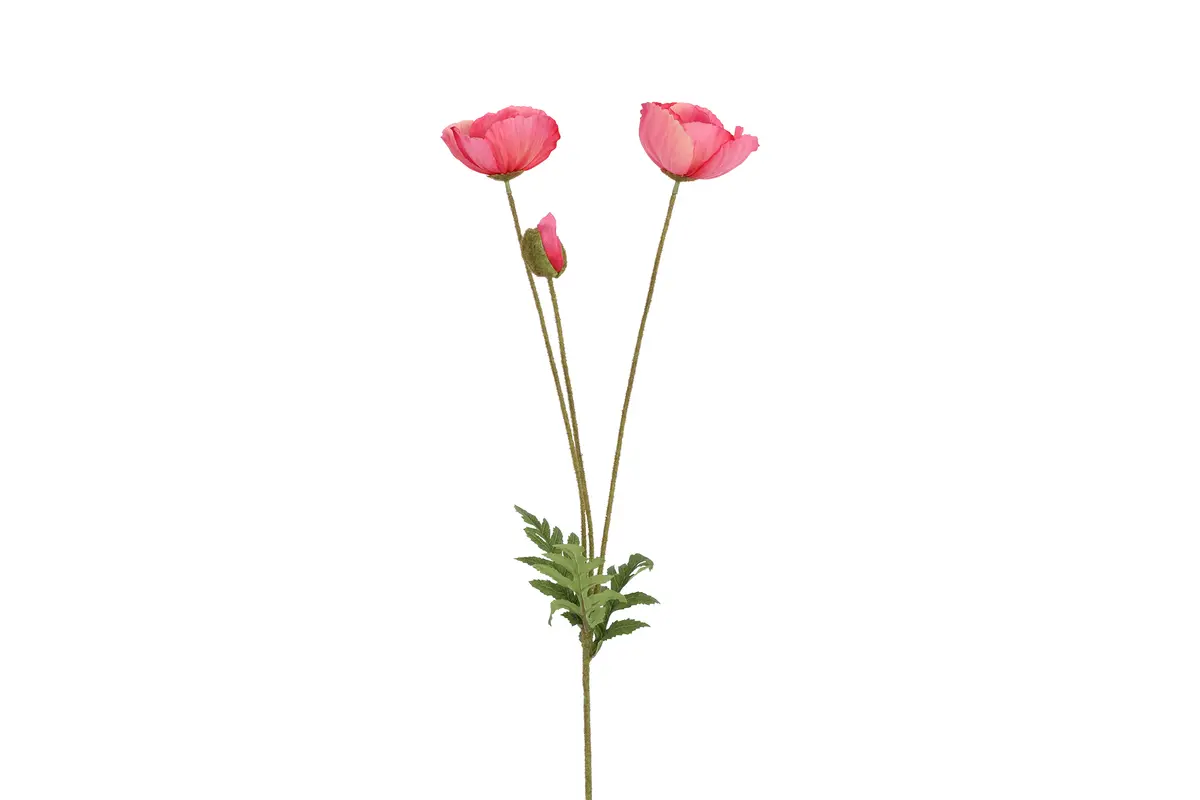 Kunst bloem Papaver d.roze - 7,5B12,5H95CM