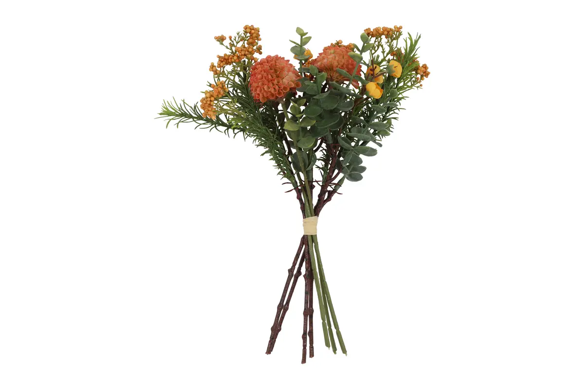 Kunst bundel Dahlia Pompon oranje - L14B14H33CM